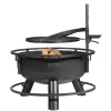CookKing Feuerschale Bandito 80 inkl. Zubehör 94x110cm Schwarz
