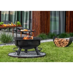 CookKing Feuerschale Bandito 80 inkl. Zubehör 94x110cm Schwarz