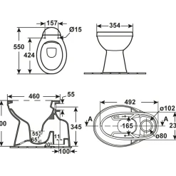 Cornat Stand-WC weiß
