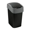 Curver Abfallbehälter Flip Bin 10 L schwarz/hellgrau