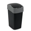 Curver Abfallbehälter Flip Bin 25 L schwarz/hellgrau