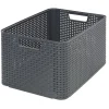 Curver Aufbewahrungsbox Style Box 2 L in Rattan-Optik dunkelgrau