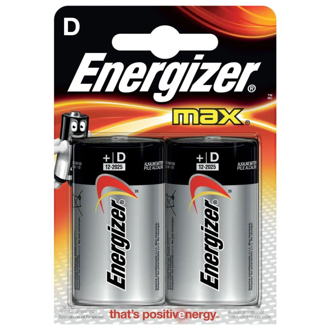 D-Batterie Max Alkaline 2 Stück