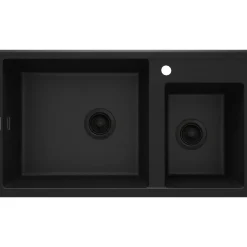 deante 1,5 Becken Granitspüle ERIDAN ohne Abtropffläch graphit metallic