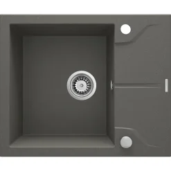deante 1 Becken Granitspüle ANDANTE mit kurzer Abtropffläch anthrazit metallic
