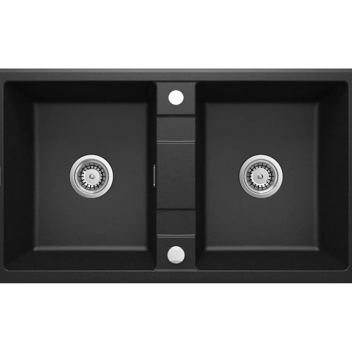 deante 2 Becken Granitspüle ERIDAN ohne Abtropffläch graphit metallic