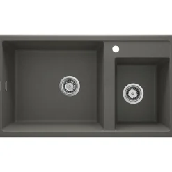 deante 1,5 Becken Granitspüle ERIDAN ohne Abtropffläch anthrazit metallic