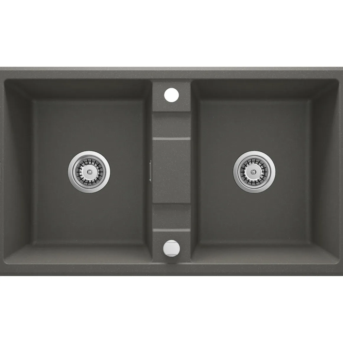 deante 2 Becken Granitspüle ERIDAN ohne Abtropffläch anthrazit metallic
