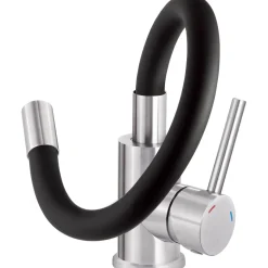 deante Spültischarmatur LUNO Edelstahl/ schwarz