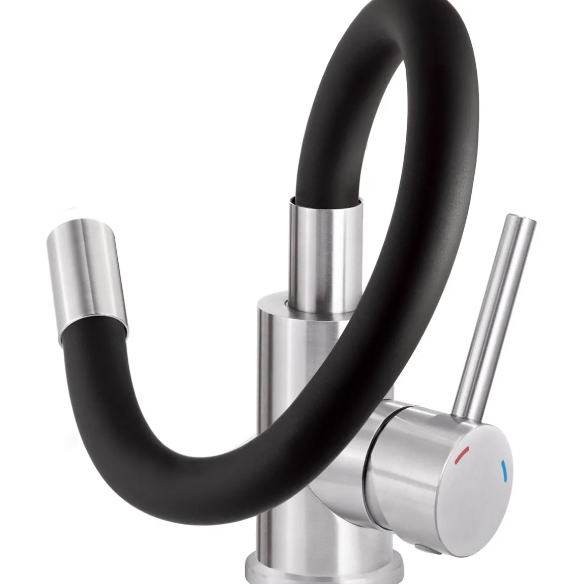 deante Spültischarmatur LUNO Edelstahl/ schwarz