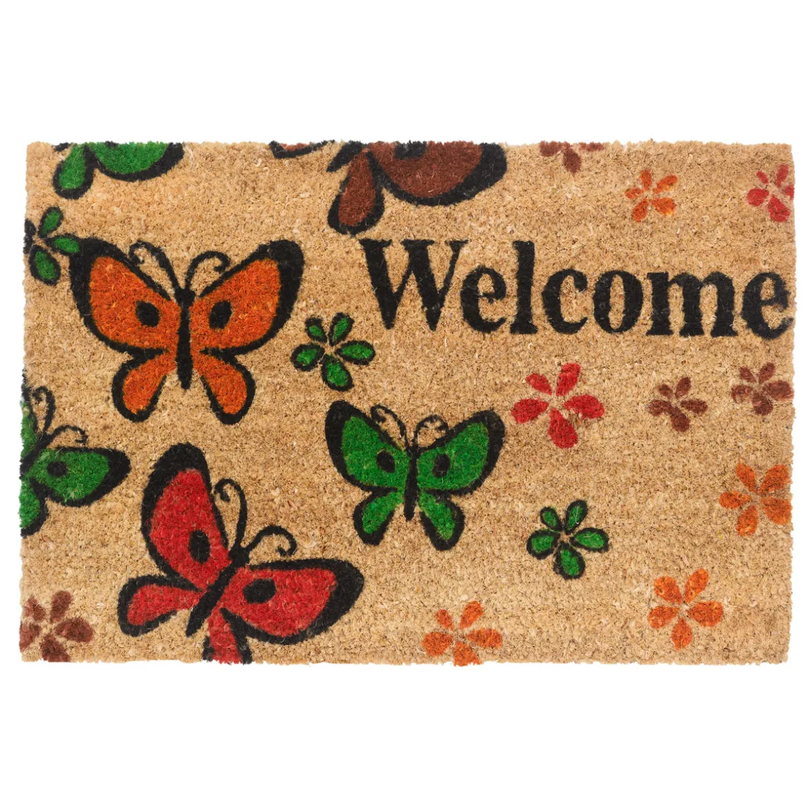 Decor-Kokosmatte Welcome butterfly 40 x 60 cm