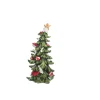 Deko Weihnachtsbaum mit Glitzer 14,5cm grün rot gold