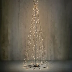 Deko-Baum schwarz mit LED und Timer & Dimmer 240x90 cm