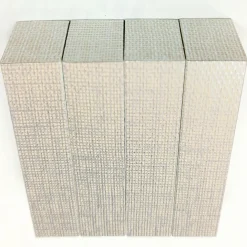 Dekor-Eckhölzer 1,9 x 1,9 x 6 cm 4 Stk Metall Leinen