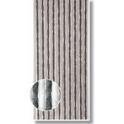 Deko-Vorhang Flauschi silber-weiß