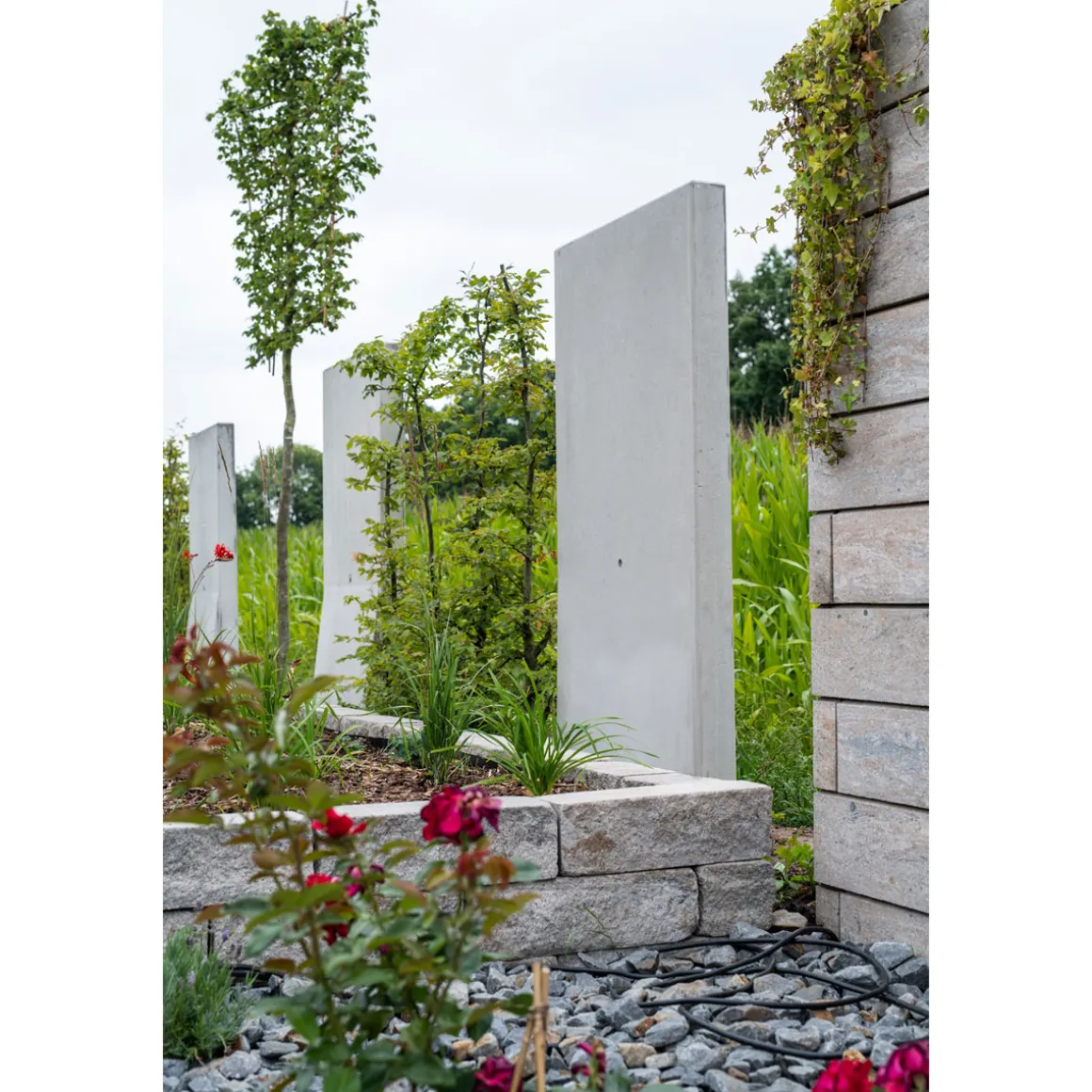 Diephaus L-Stein bewehrt grau 205 x 100 x 115 x 12 cm