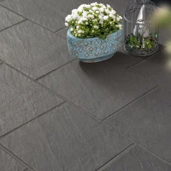 Diephaus Terrassenplatte No. 1 Grace schwarz-basalt 40 x 40 x 4 cm