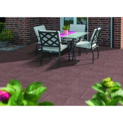 Diephaus Terrassenplatte No 1 Flix 40 x 40 x 4 cm rot