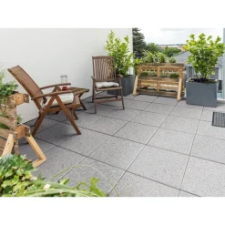 Diephaus Terrassenplatte Fine Granit-Grau 40 x 40 x 4 cm