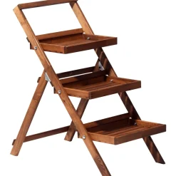 dobar Blumentreppe klappbar 50 x 102 x 46 cm braun