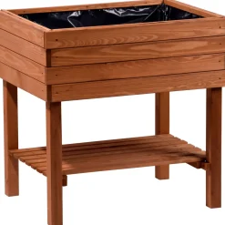 dobar Breites Hochbeet 80 x 80 x 58 cm braun