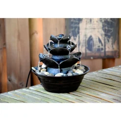 dobar Design-Zimmerbrunnen 22,2 x 20,6 x 22,2 cm schwarz