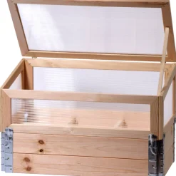 dobar Frühbeet mit Pflanzkasten beige 100 x 50 x 50,2 cm