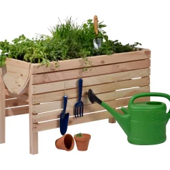 dobar Großes Hochbeet 100 x 60 x 45 cm natur