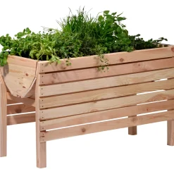 dobar Großes Hochbeet 100 x 60 x 45 cm natur