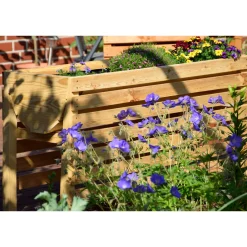 dobar Großes Hochbeet 100 x 60 x 45 cm natur