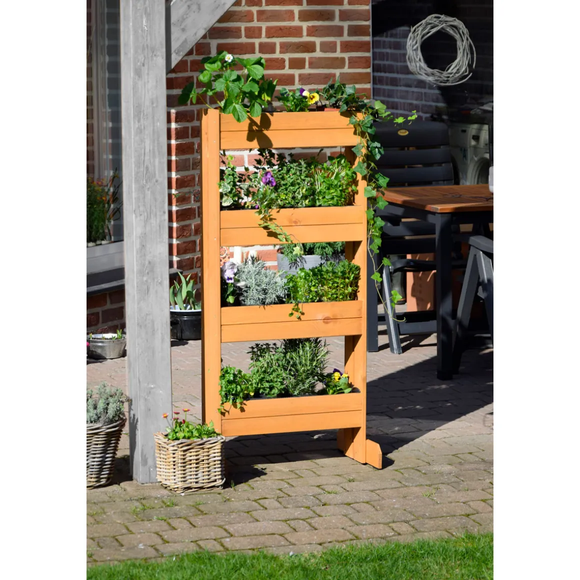 dobar Hochbeet 55 x 125 x 40 cm braun