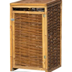 dobar Holz-Mülltonnenbox 70 x 83 x 132 cm braun