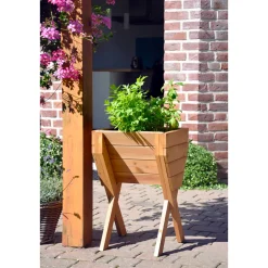 dobar Kleines Hochbeet 39 x 61 x 40 cm braun