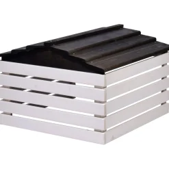 dobar Mährobotergarage 78,5 x 74 x 52,5 cm weiß-schwarz