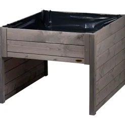 dobar Mährobotergarage mit Pflanzkasten 56 x 73 x 79 cm grau