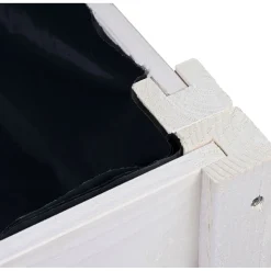 dobar Mährobotergarage mit Pflanzkasten 56 x 73 x 79 cm weiß