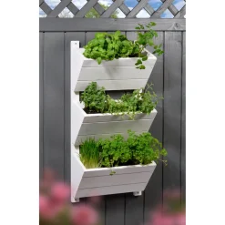 dobar Wandbeet 3-stufig 38 x 79 x 17,5 cm weiß