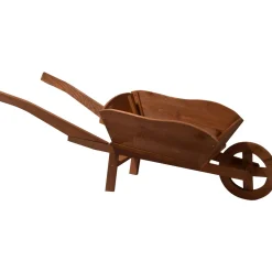 dobar XXL-Pflanzschubkarre 40 x 40 x 130 cm braun