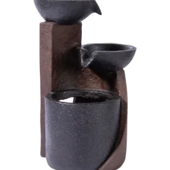 dobar Zimmerbrunnen 14,2 x 22 x 14,2 cm dunkelgrau-schwarz