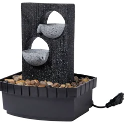 dobar Zimmerbrunnen 20,5 x 26 x 16,5 cm grau-schwarz