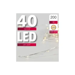 Drahtbeleuchtung 40 LEDs warmweiß