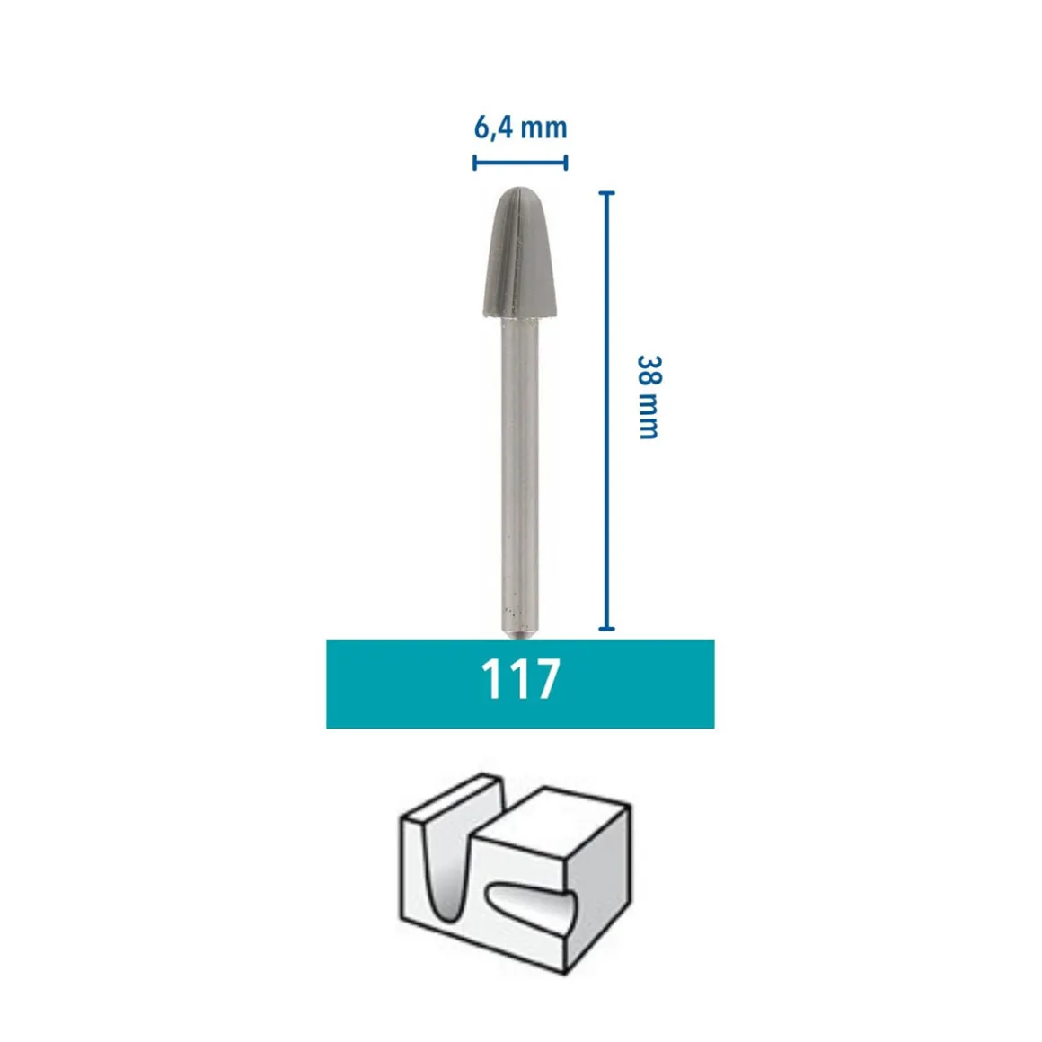 Dremel Hochgeschwindigkeits-Fräsmesser Durchmesser 6,3 mm