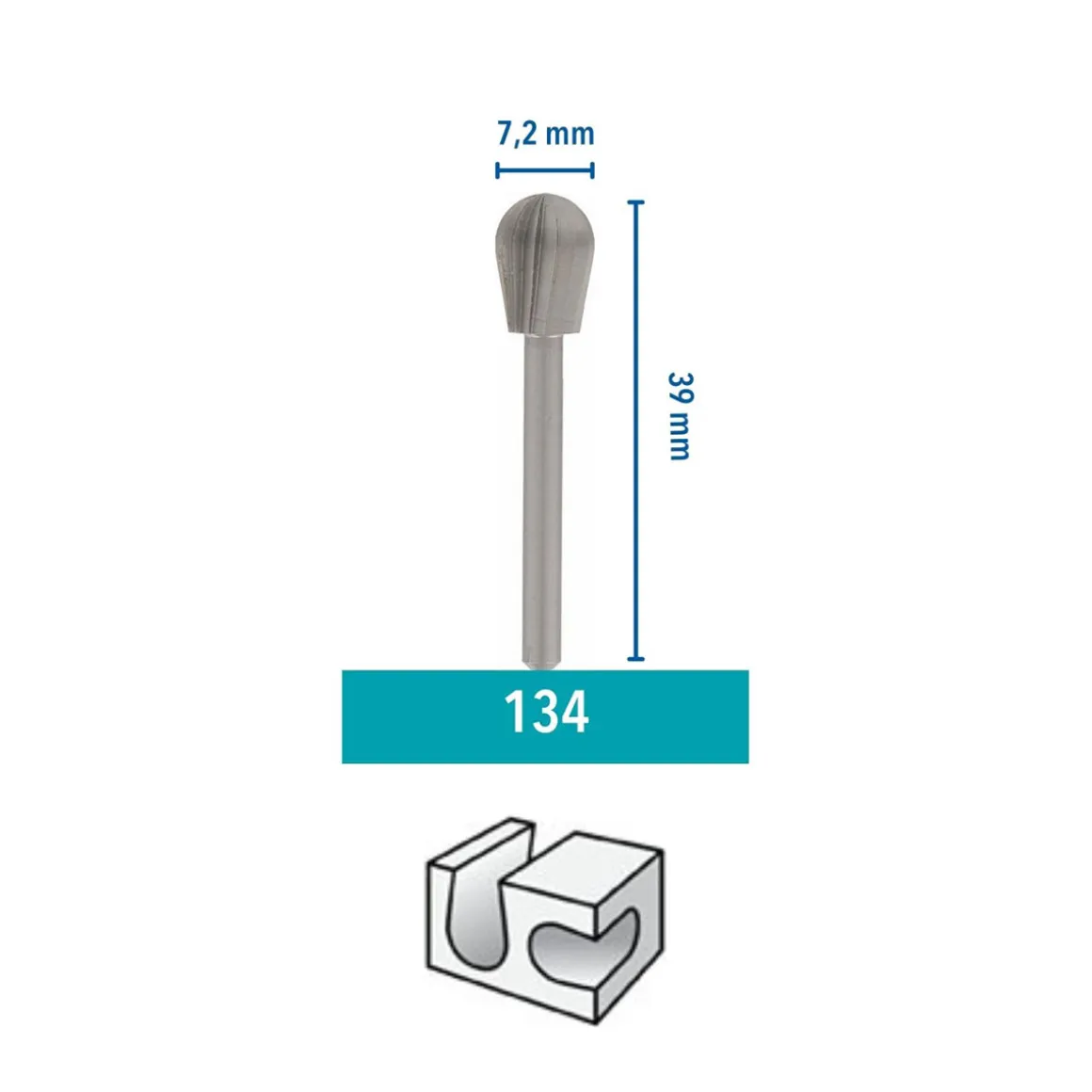 Dremel Hochgeschwindigkeits-Fräsmesser Durchmesser 7,9 mm