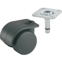 Dörner + Helmer Container-Rolle ohne Feststeller 38 x 38 mm schwarz