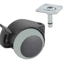 Dörner + Helmer Doppelrolle für empfindliche Böden mit Feststeller 40 mm