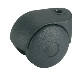 Dörner + Helmer Doppelrolle für normale Böden mit Rückenloch 8 mm schwarz