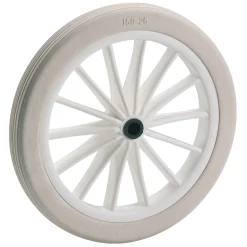 Dörner + Helmer Ersatzrad mit Kunststoff-Speichenfelge und Gleitlager 185 x 24 mm weiß