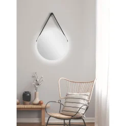 DSK Design LED Lichtspiegel Silver Barbier White Dm 50 cm