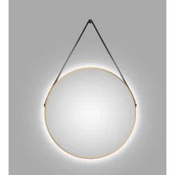 DSK Design LED Lichtspiegel Silver Barbier Gold Dm 80 cm