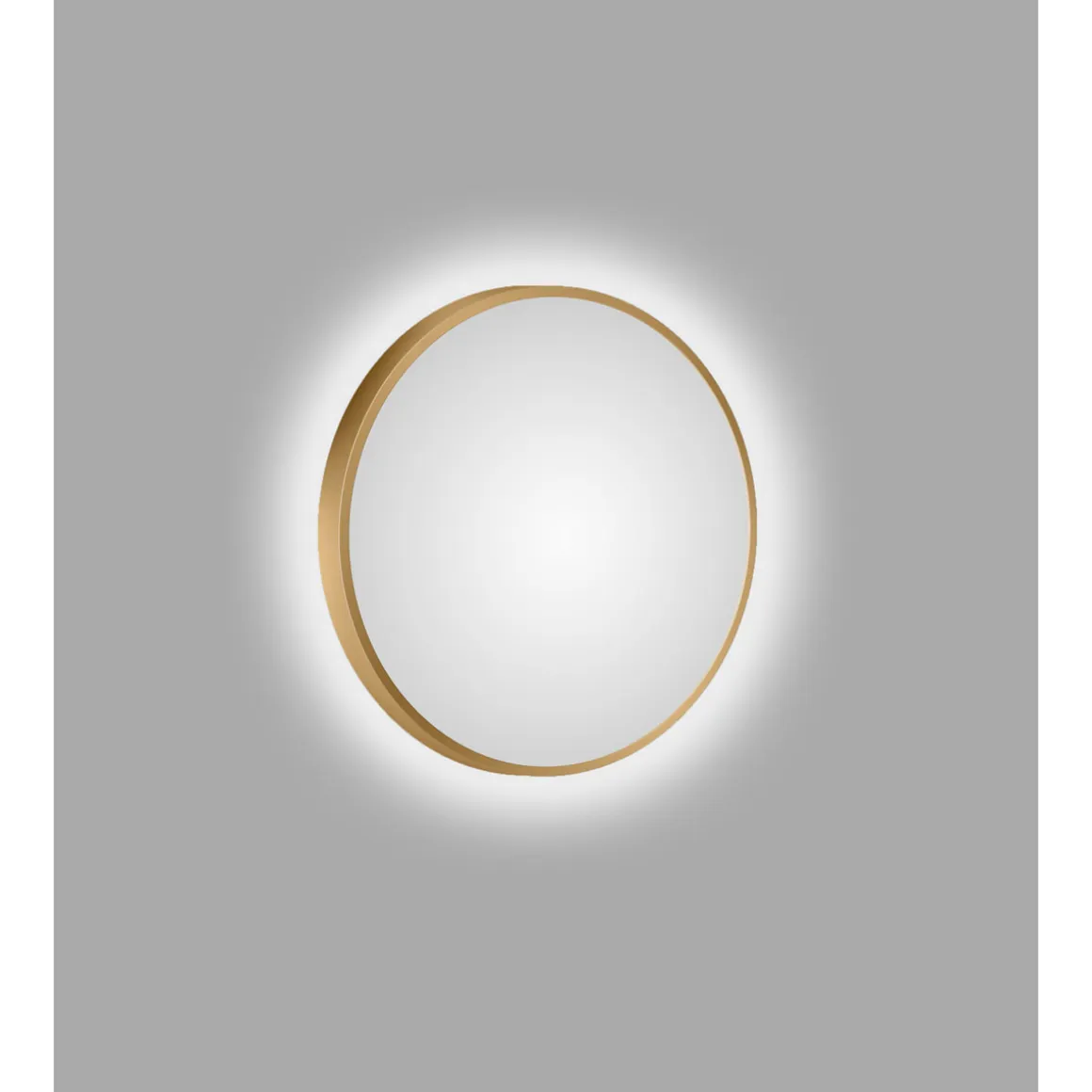 DSK Design LED Lichtspiegel Silver Barbier Gold Dm 80 cm